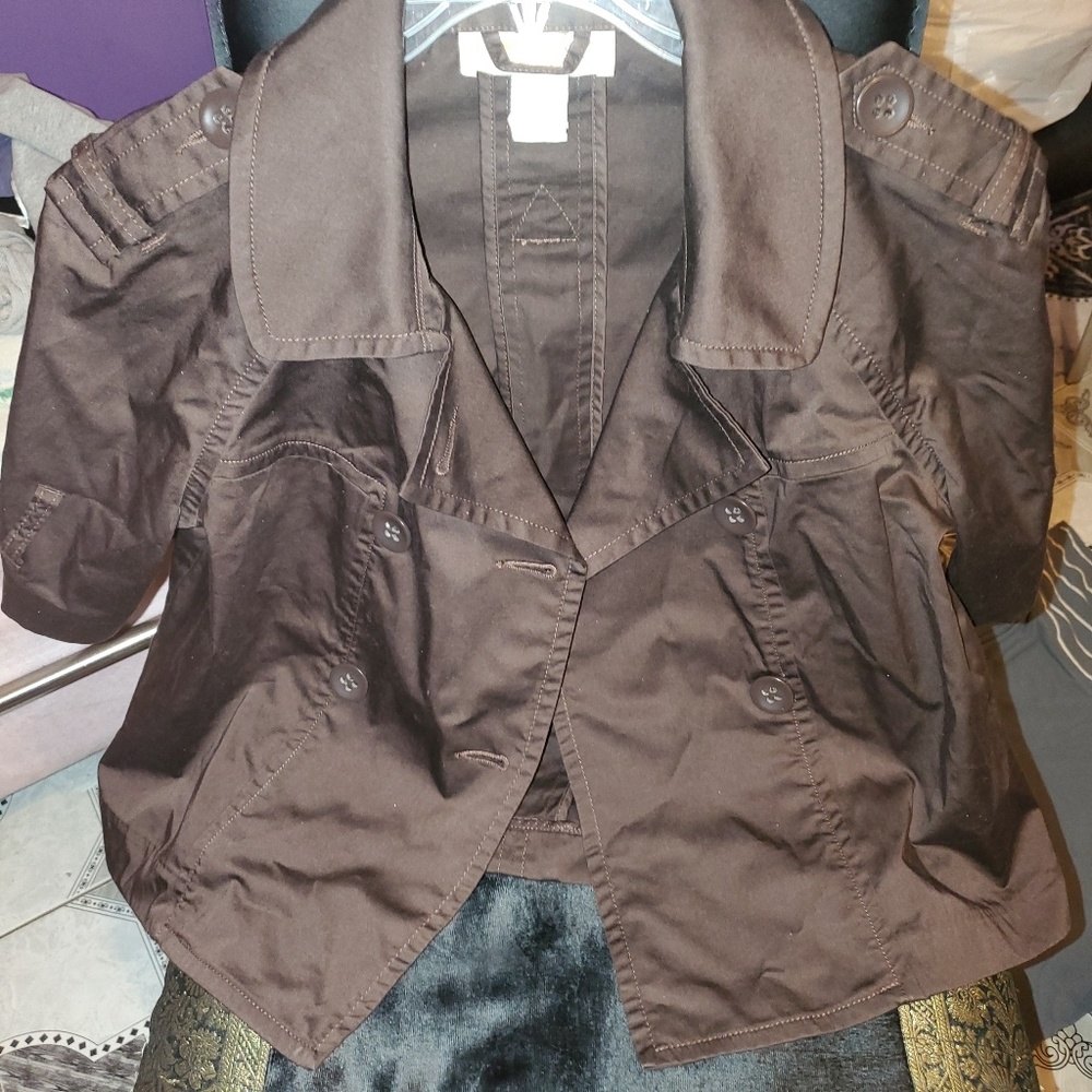 Victoria Secret Crop Trench Coat Jacket Sz S
